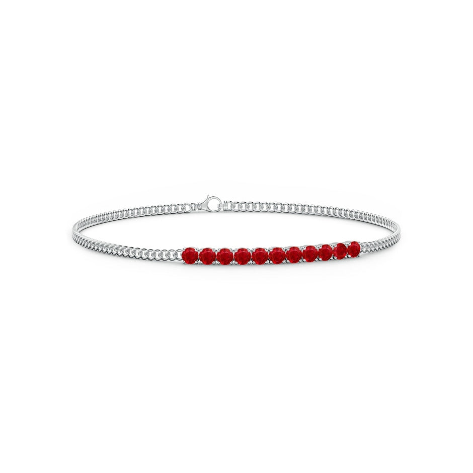 Prong-Set Ruby Bar Bracelet