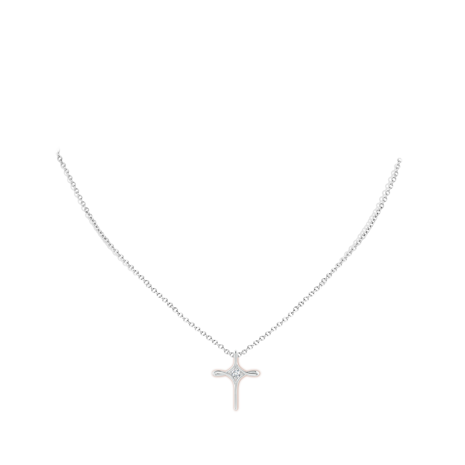 Prong-Set Diamond Infinity Cross Pendant