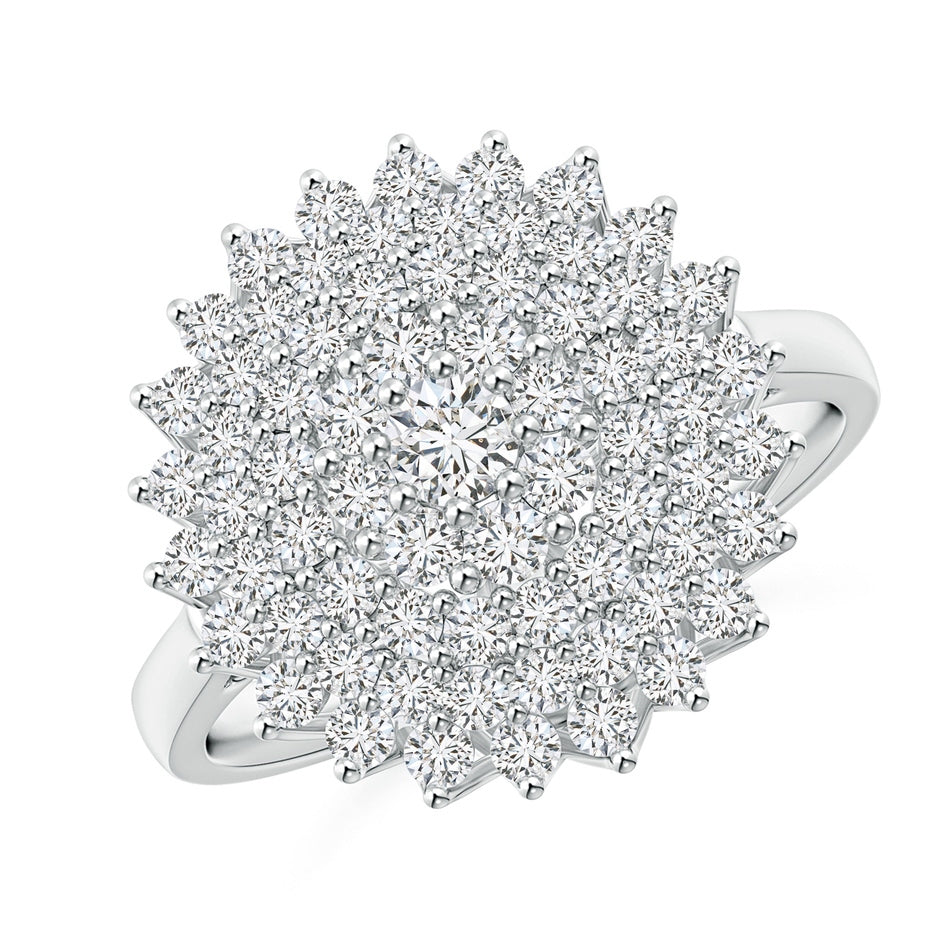 Diamond Cluster Sunburst Cocktail Ring