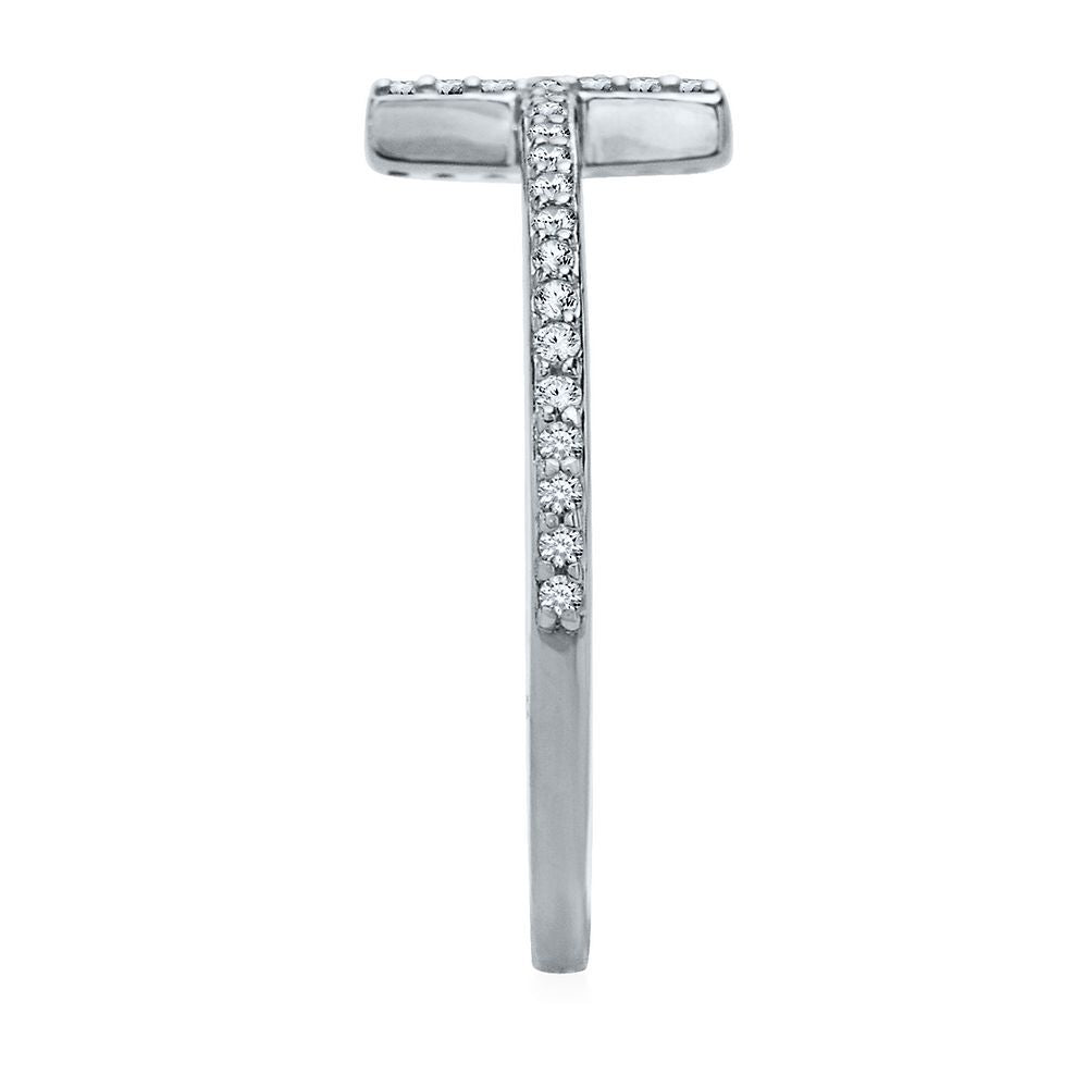 Diamond Cross Ring in Sterling Silver (1/8 ct. tw.)