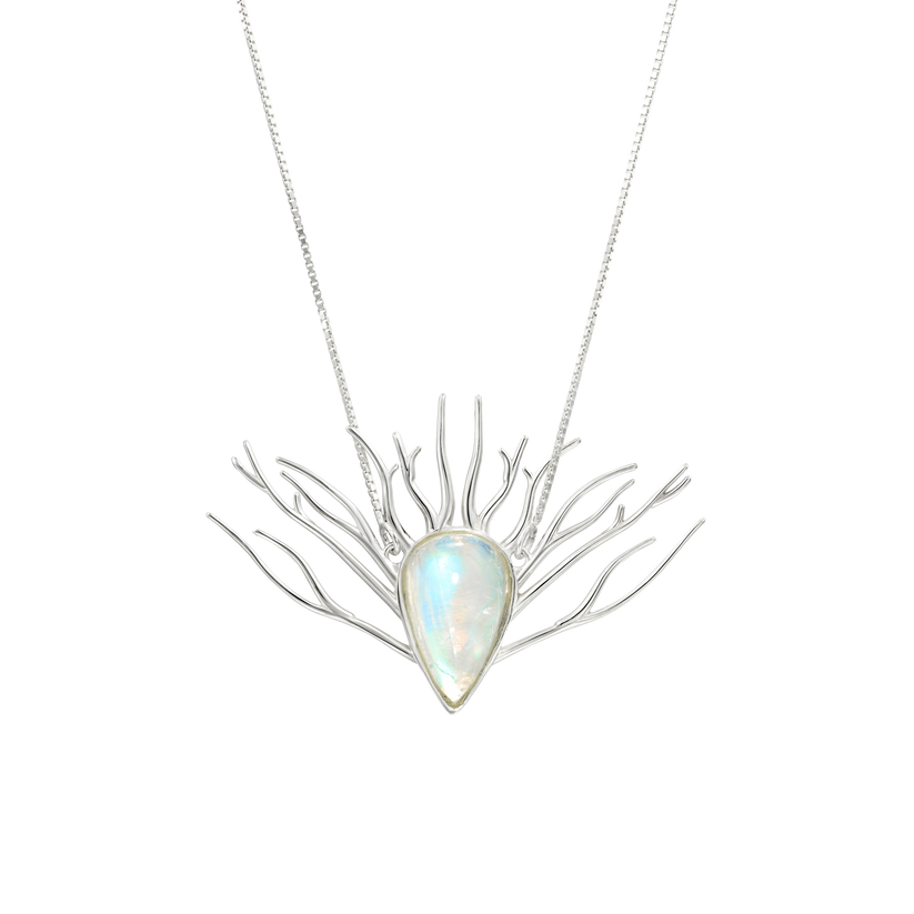 Mysterious Forest Necklace White Gold