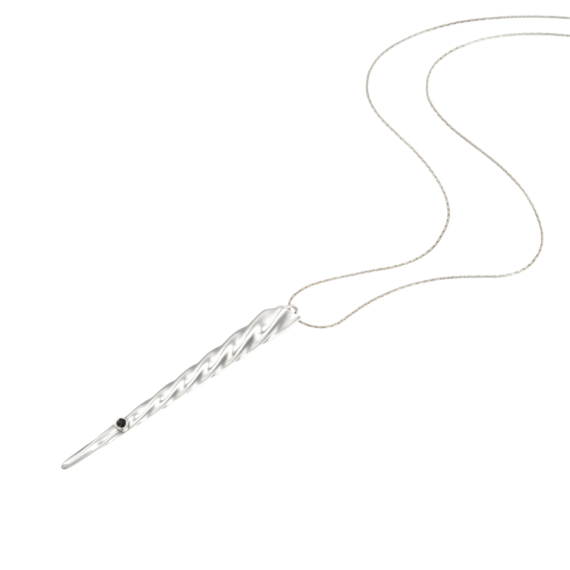 White Gold Unicorn Pendant