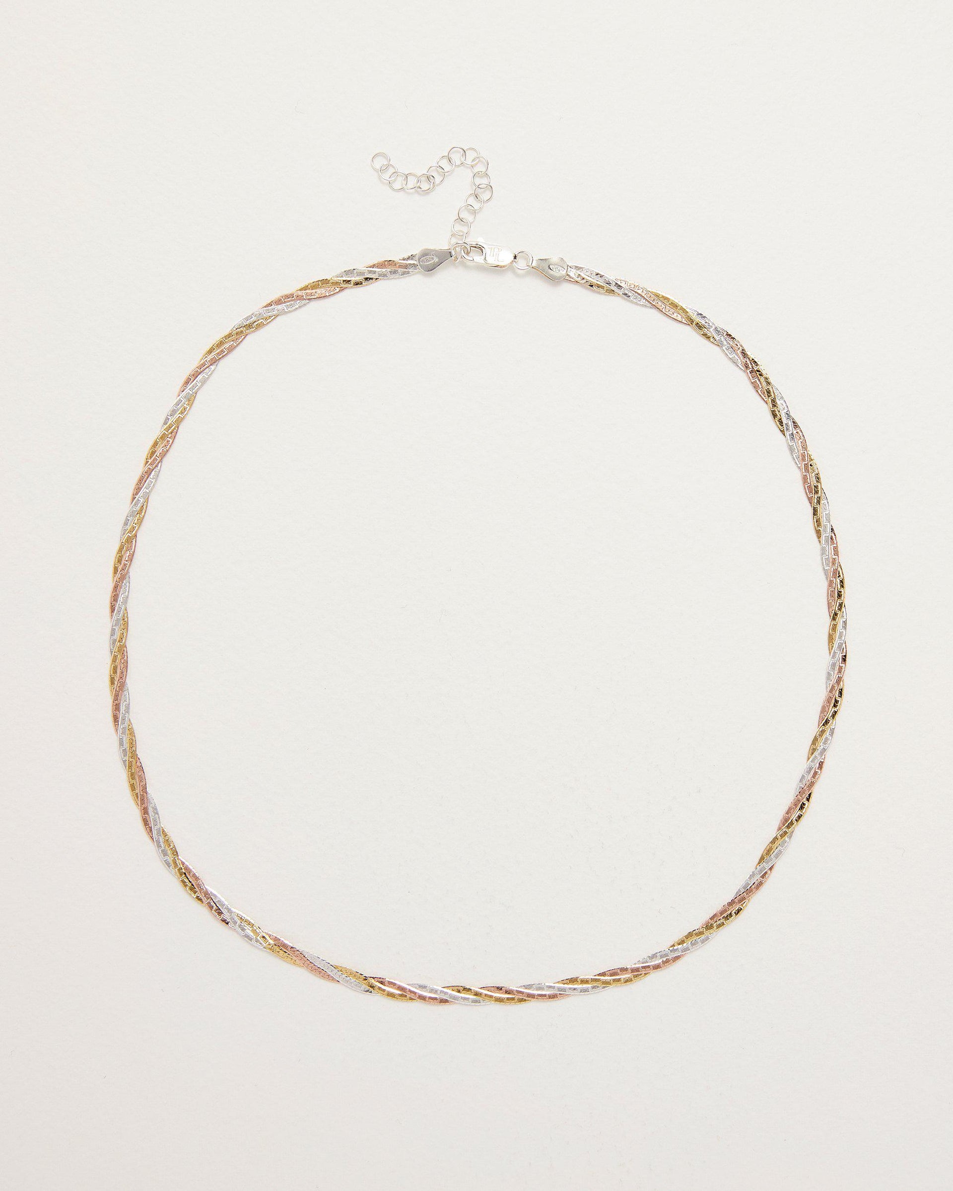 Twisted Tricolor Herringbone Chain 18'