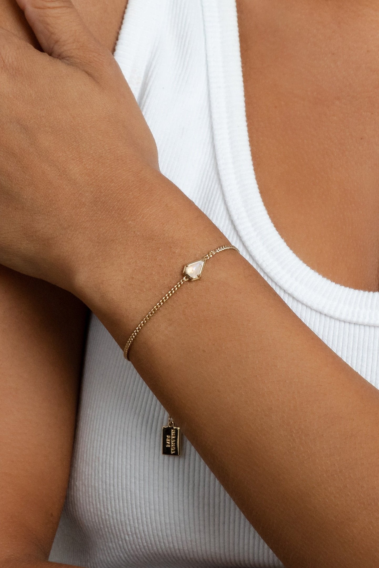 Moonstone Drop Bracelet