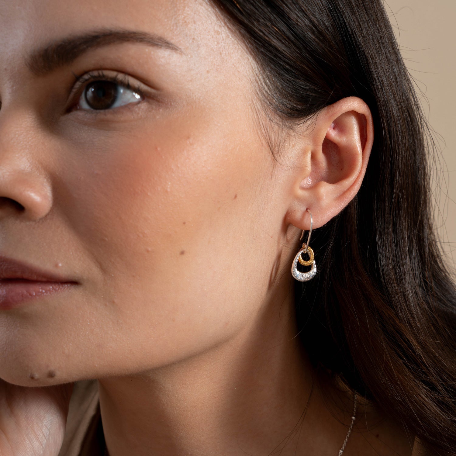 Entwined Double Oval Drop Earrings