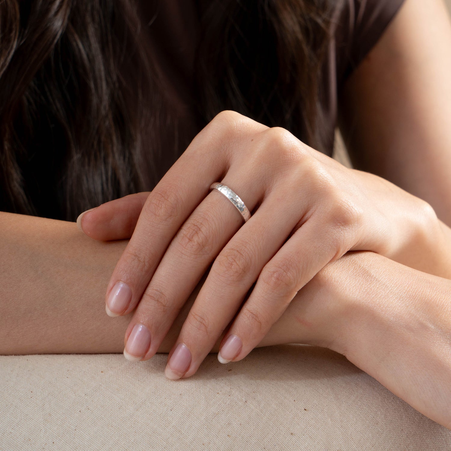 Hammered Twinkle Ring