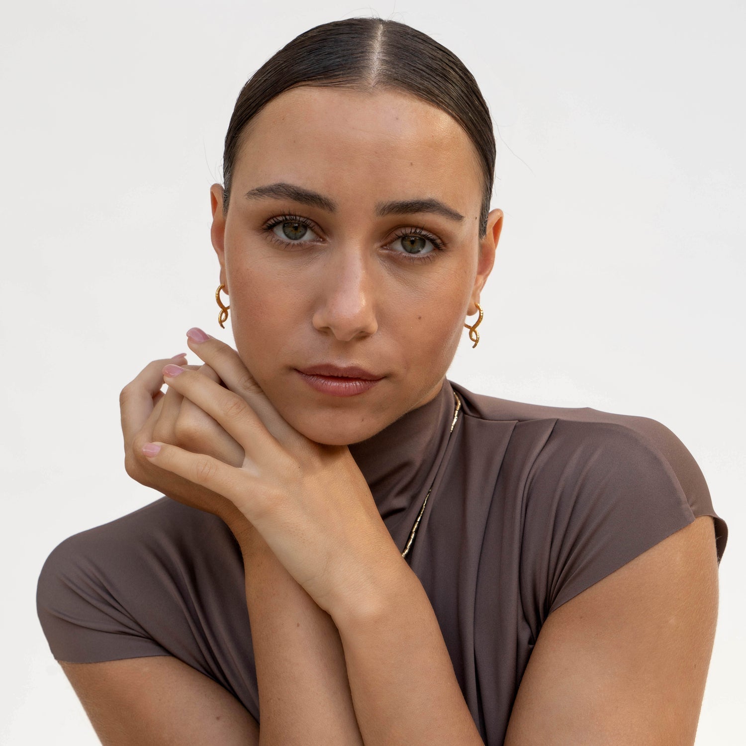 Entwined Small Double Twist Hoops