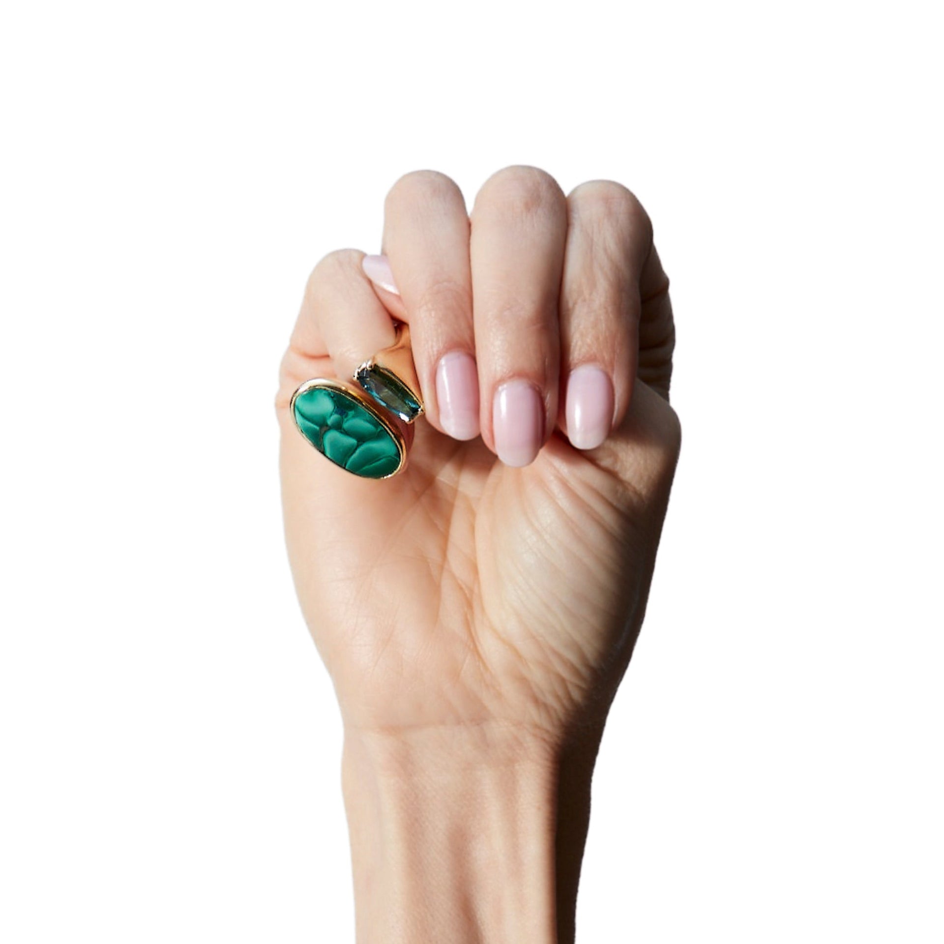 Tandem Ring, Narrow Malachite