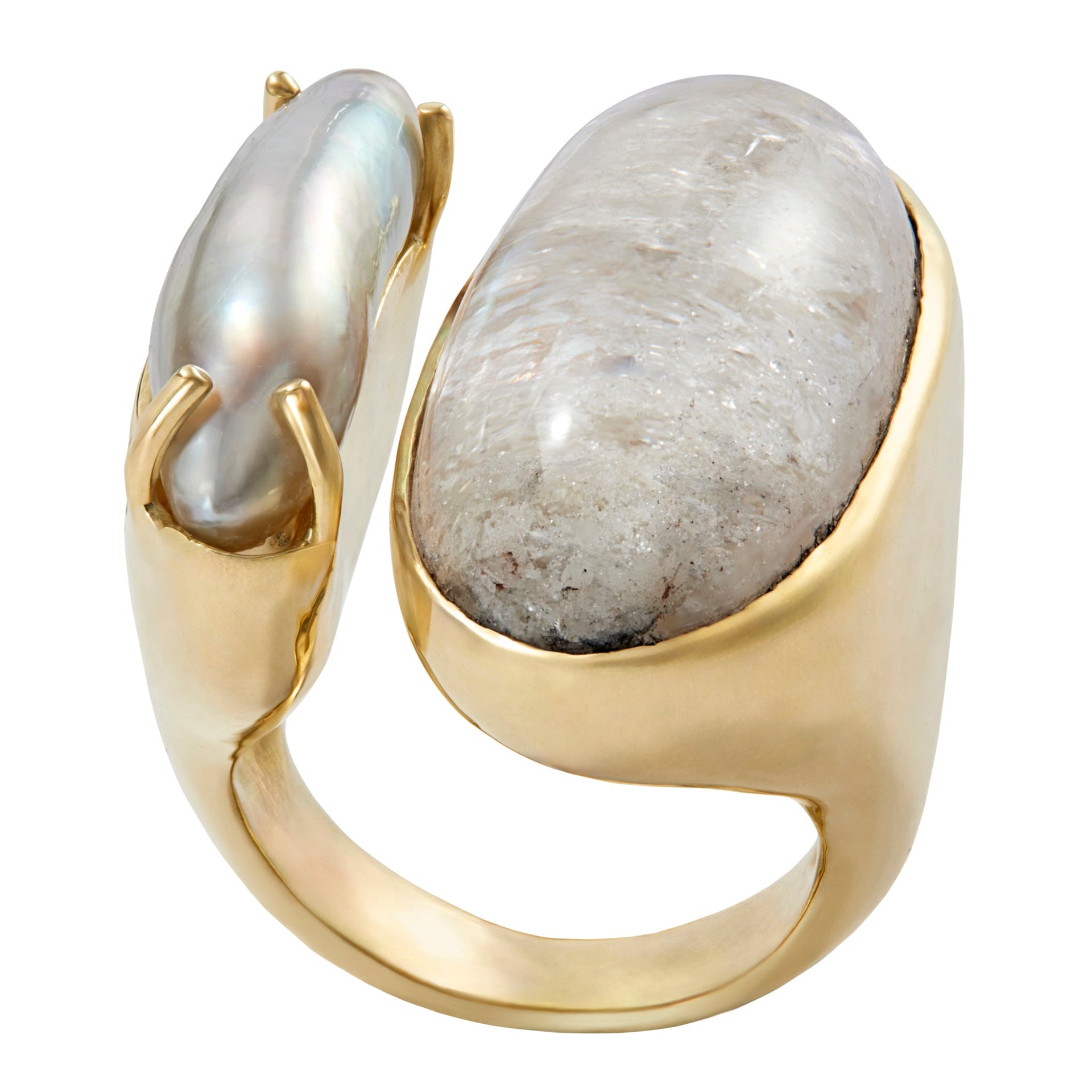 Tandem Ring, Snowflake Quartz