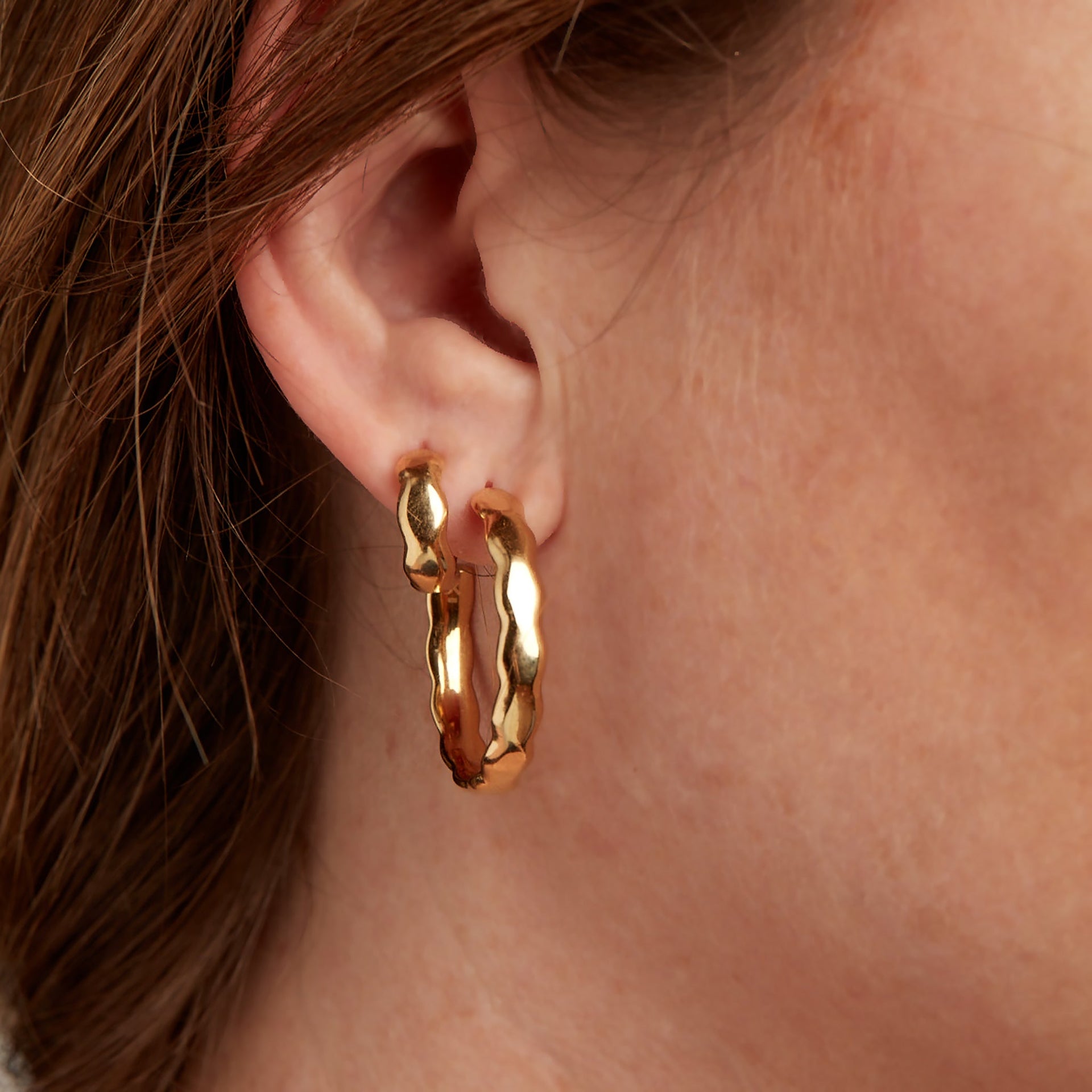 Gold Essentials Vermeil 1' Hoop Earring