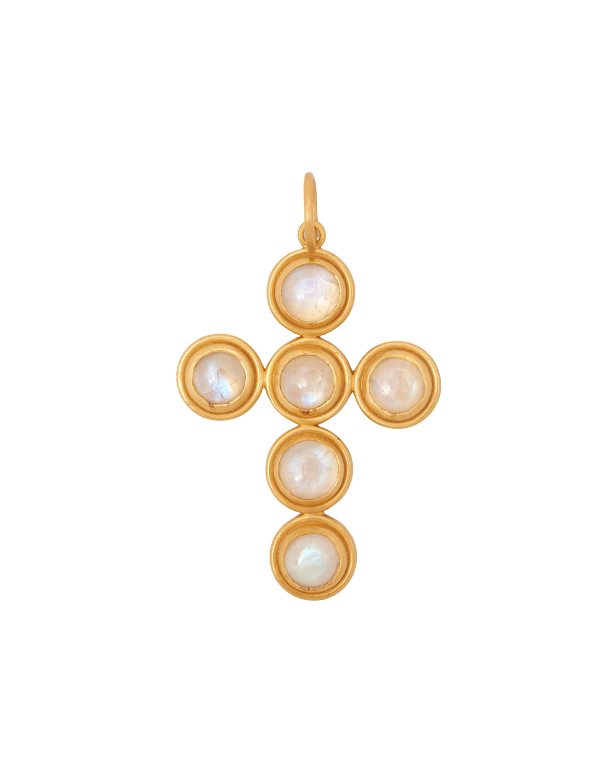 JAIPUR MOONSTONE CROSS PENDANT