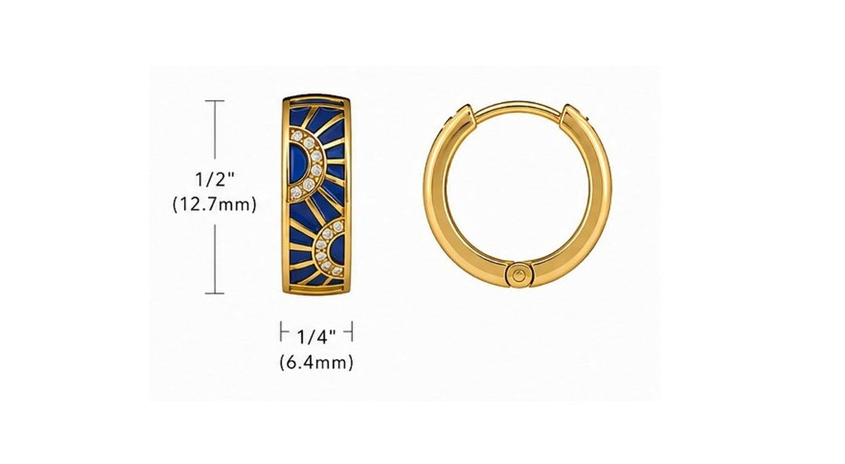 Aurora Sun-Ray Huggie Earrings