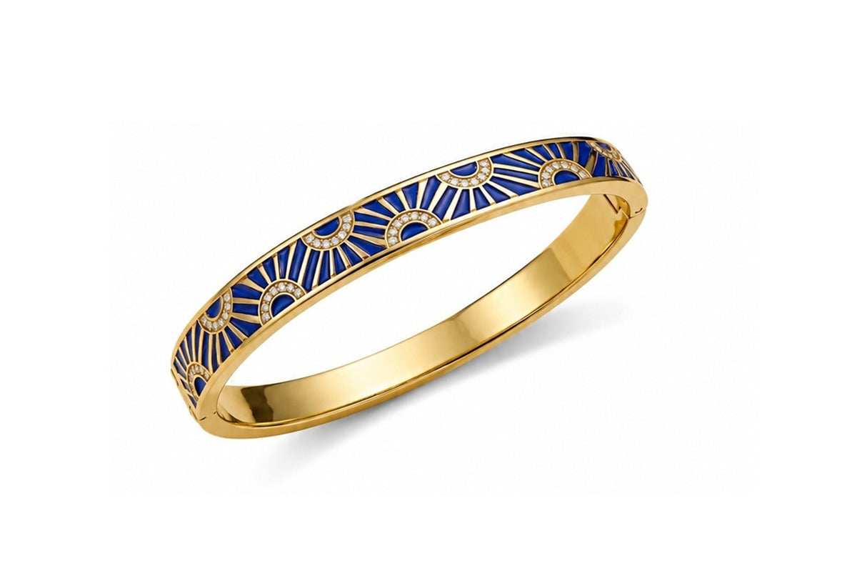 Aurora Sun-Ray Enamel + Diamond Bracelet