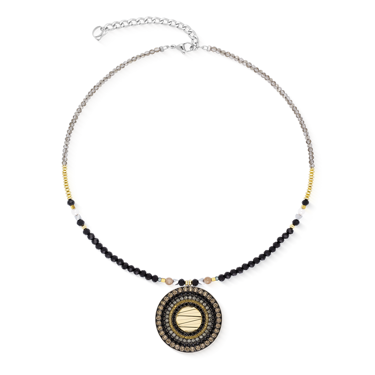 Necklace Amulet Modern Future Gold-Black