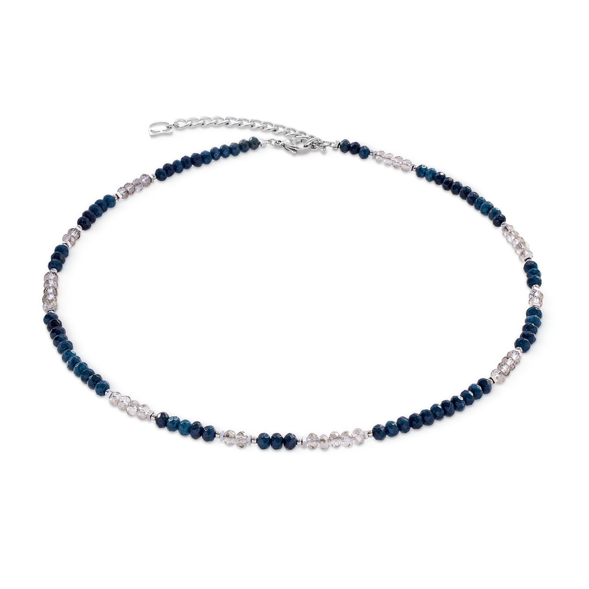 Necklace Rhythm Jade Navy silver