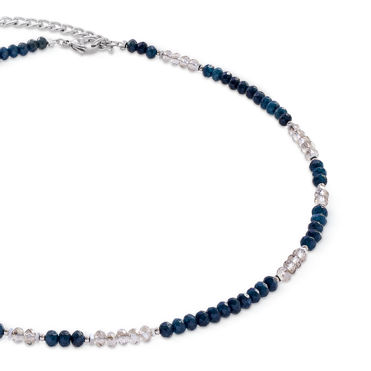 Necklace Rhythm Jade Navy silver