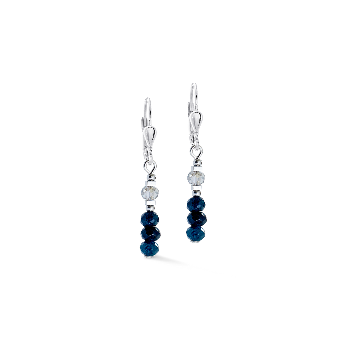 Earrings Rhythm Jade Navy silver