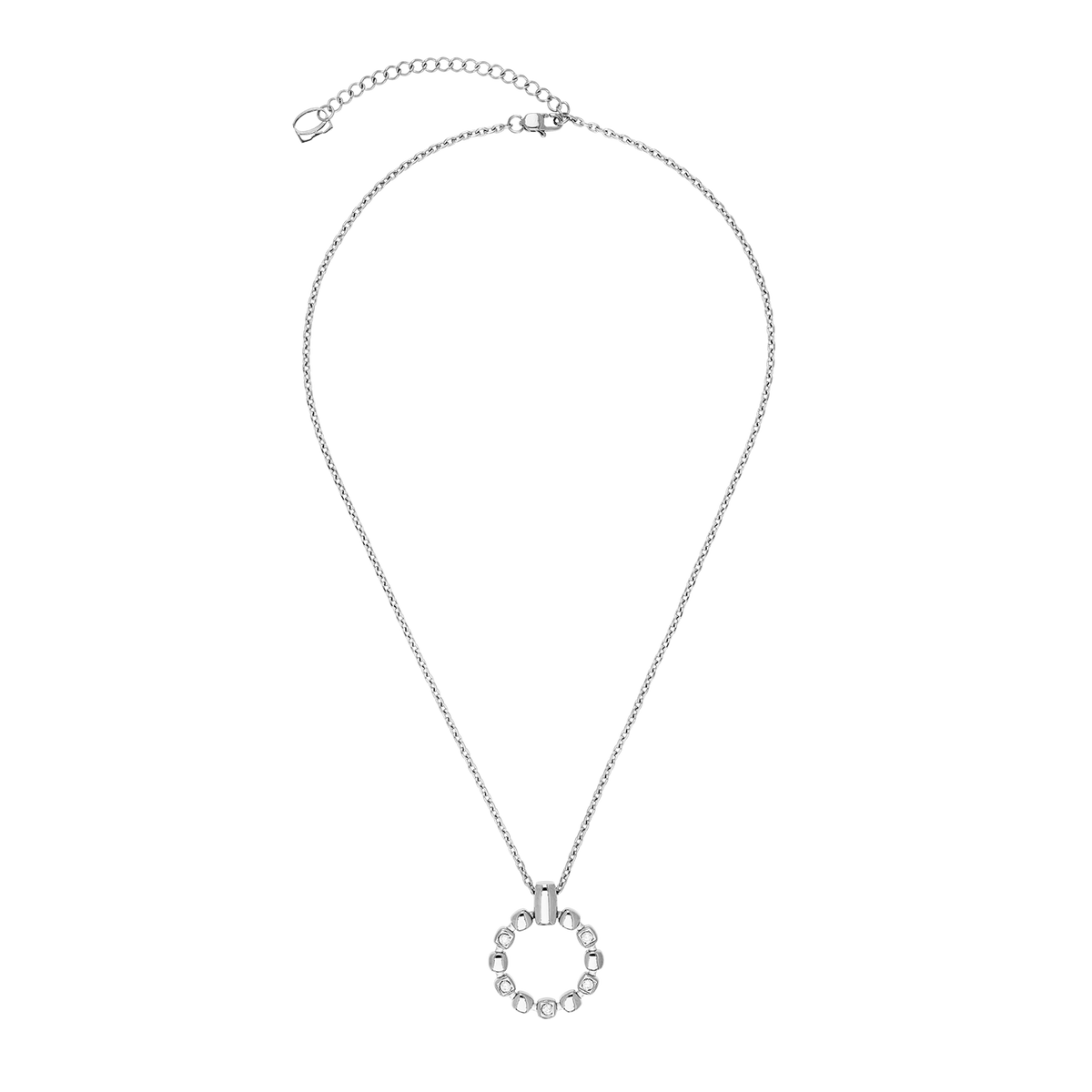 Necklace Soft Cube Circle Glow silver