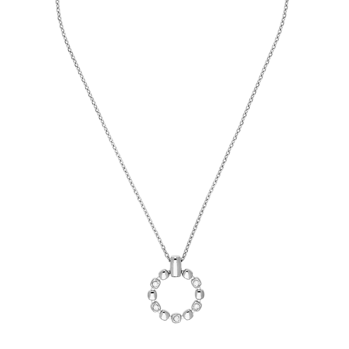 Necklace Soft Cube Circle Glow silver
