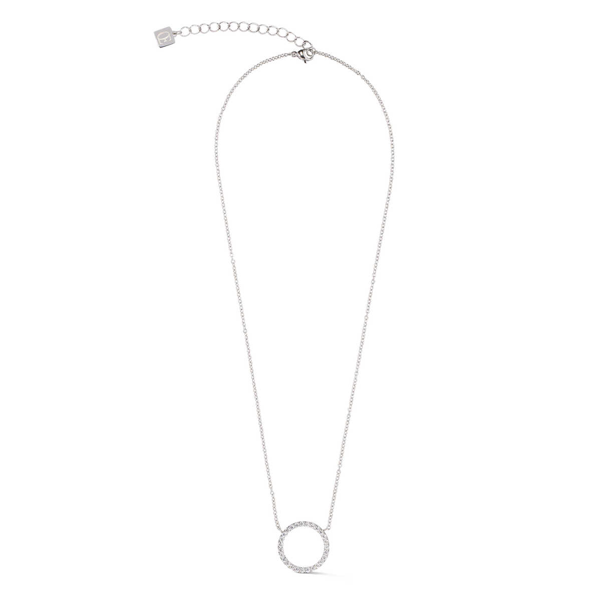 Necklace Sparkling Circle silver-crystal