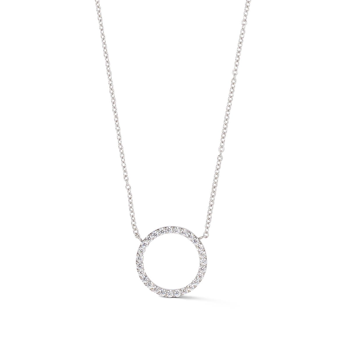 Necklace Sparkling Circle silver-crystal