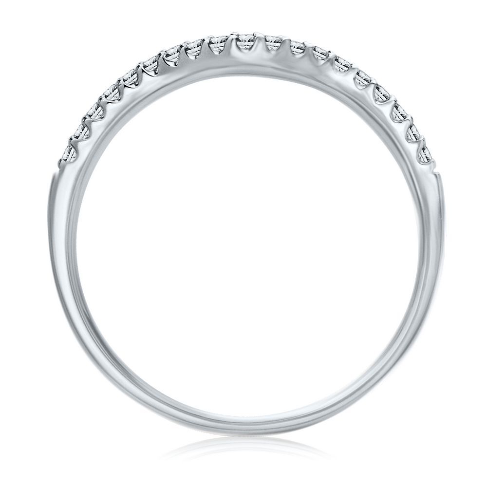 1/8 ct. tw. Diamond Contour Band in 14K White Gold