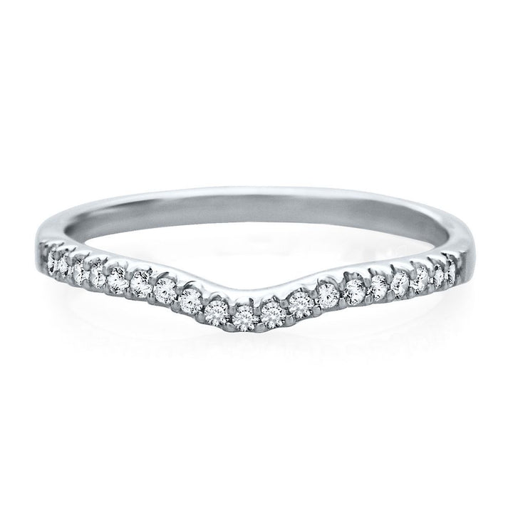 1/8 ct. tw. Diamond Contour Band in 14K White Gold