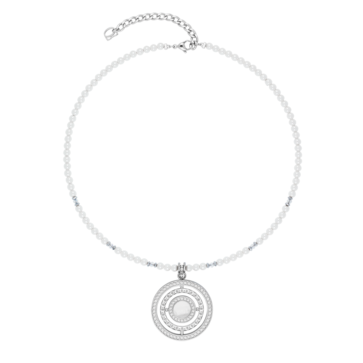 Necklace Amulet Modern Icon Pearl Silver