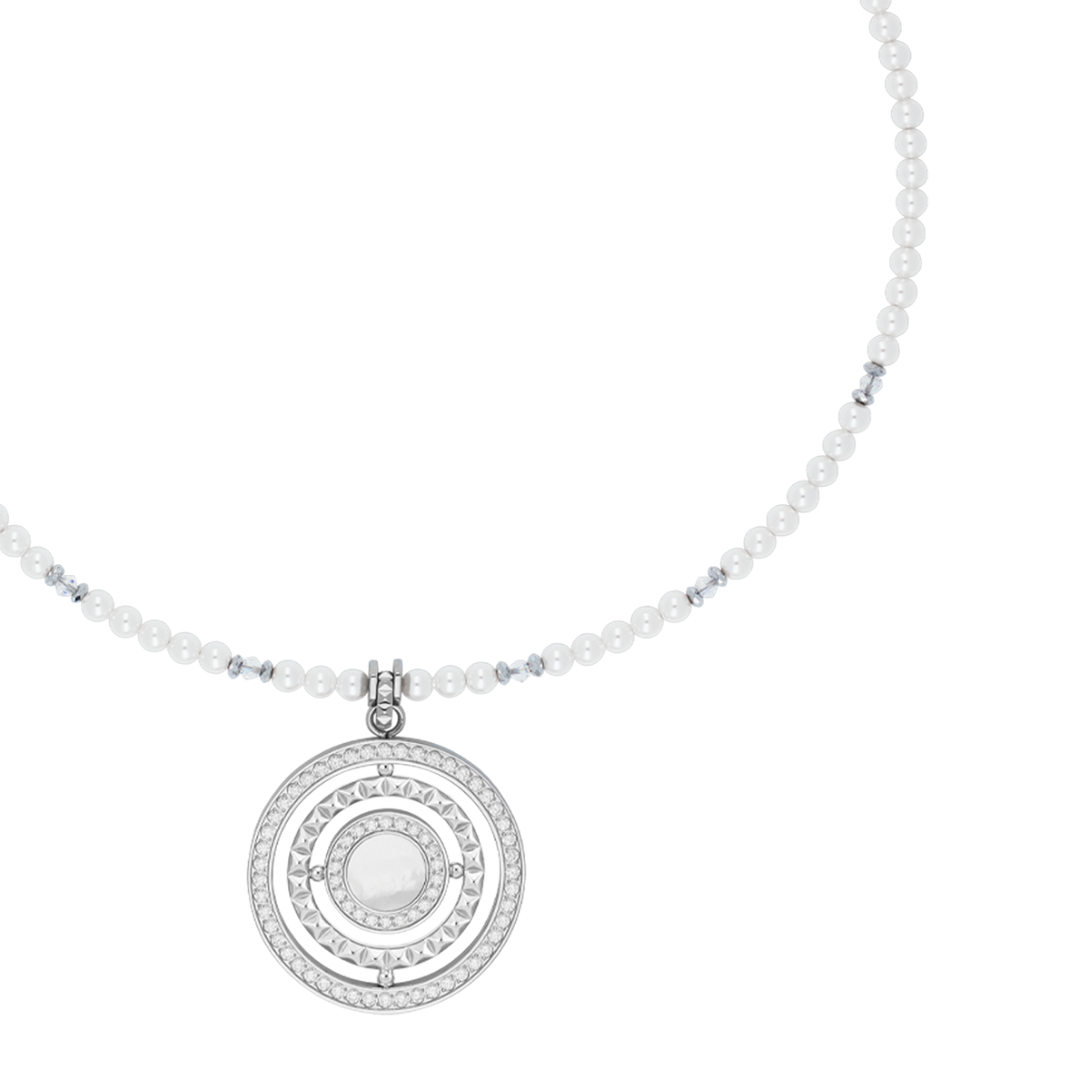 Necklace Amulet Modern Icon Pearl Silver
