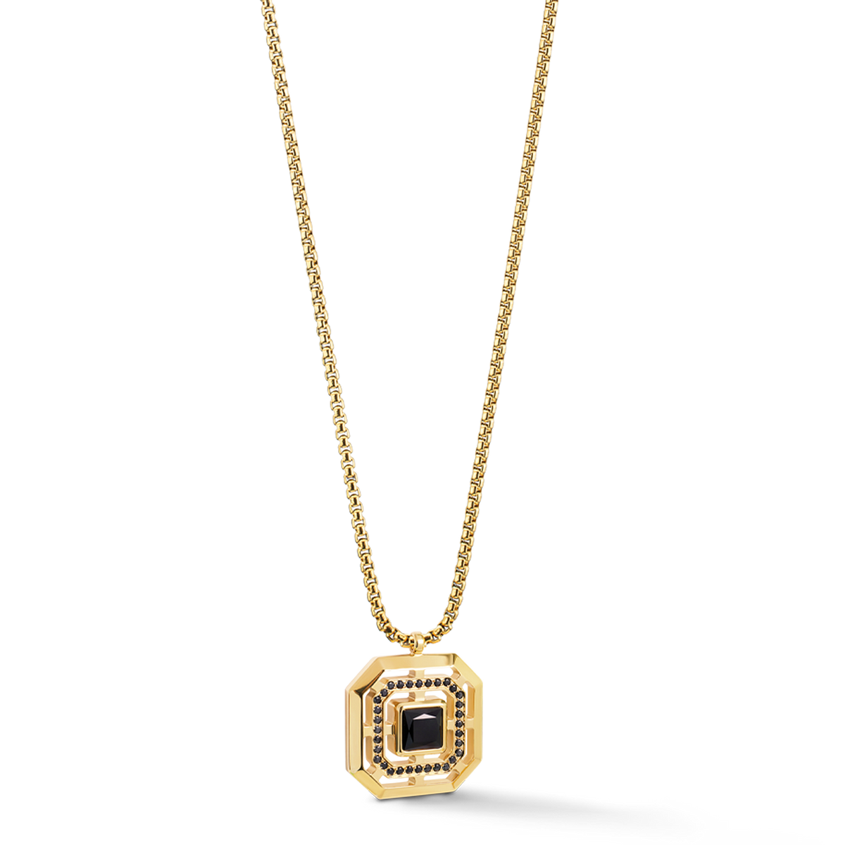 Necklace Amulet Icon Frame Pure Noir Gold