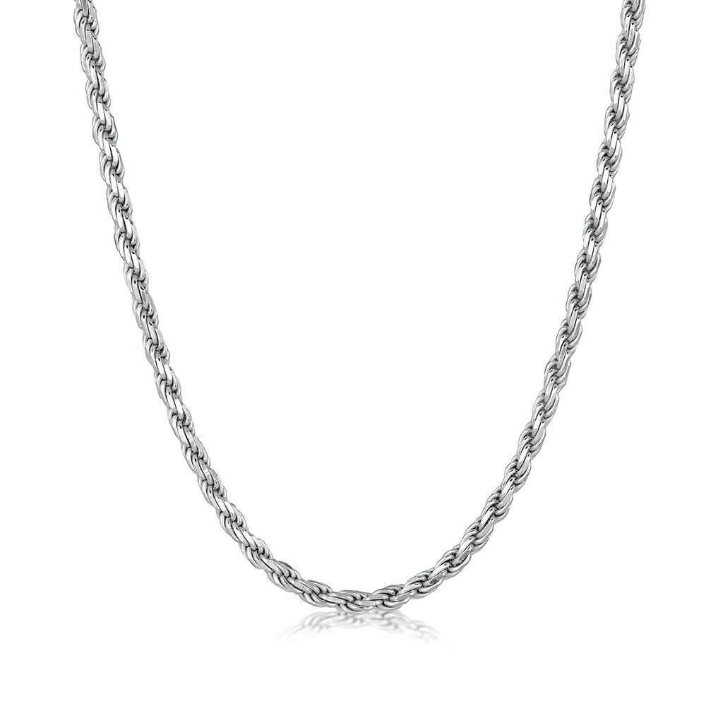 Rope Chain in Sterling Silver, 18"