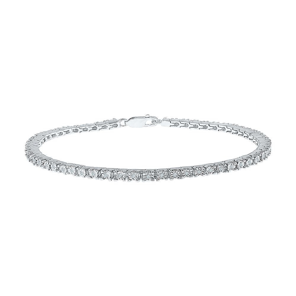 1/4 ct. tw. Diamond Bracelet in Sterling Silver