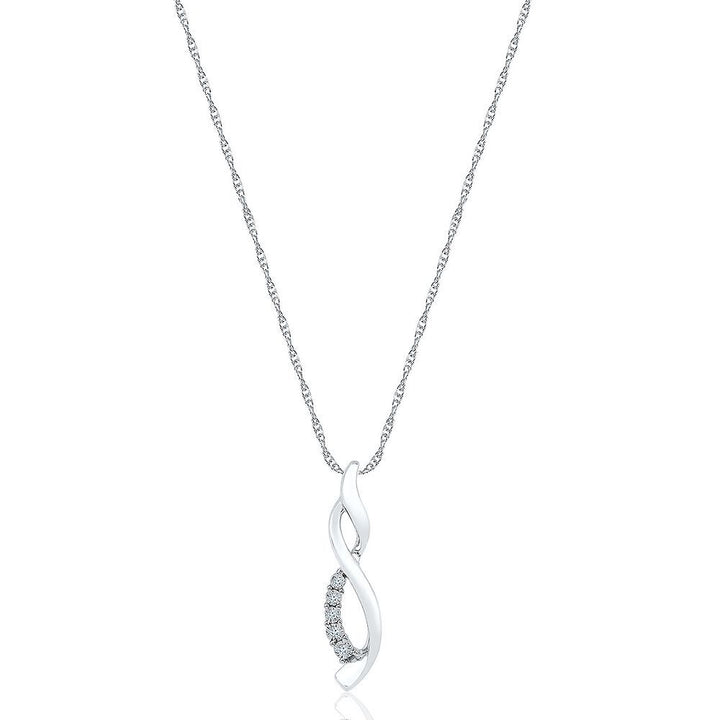 Diamond Infinity Pendant in Sterling Silver