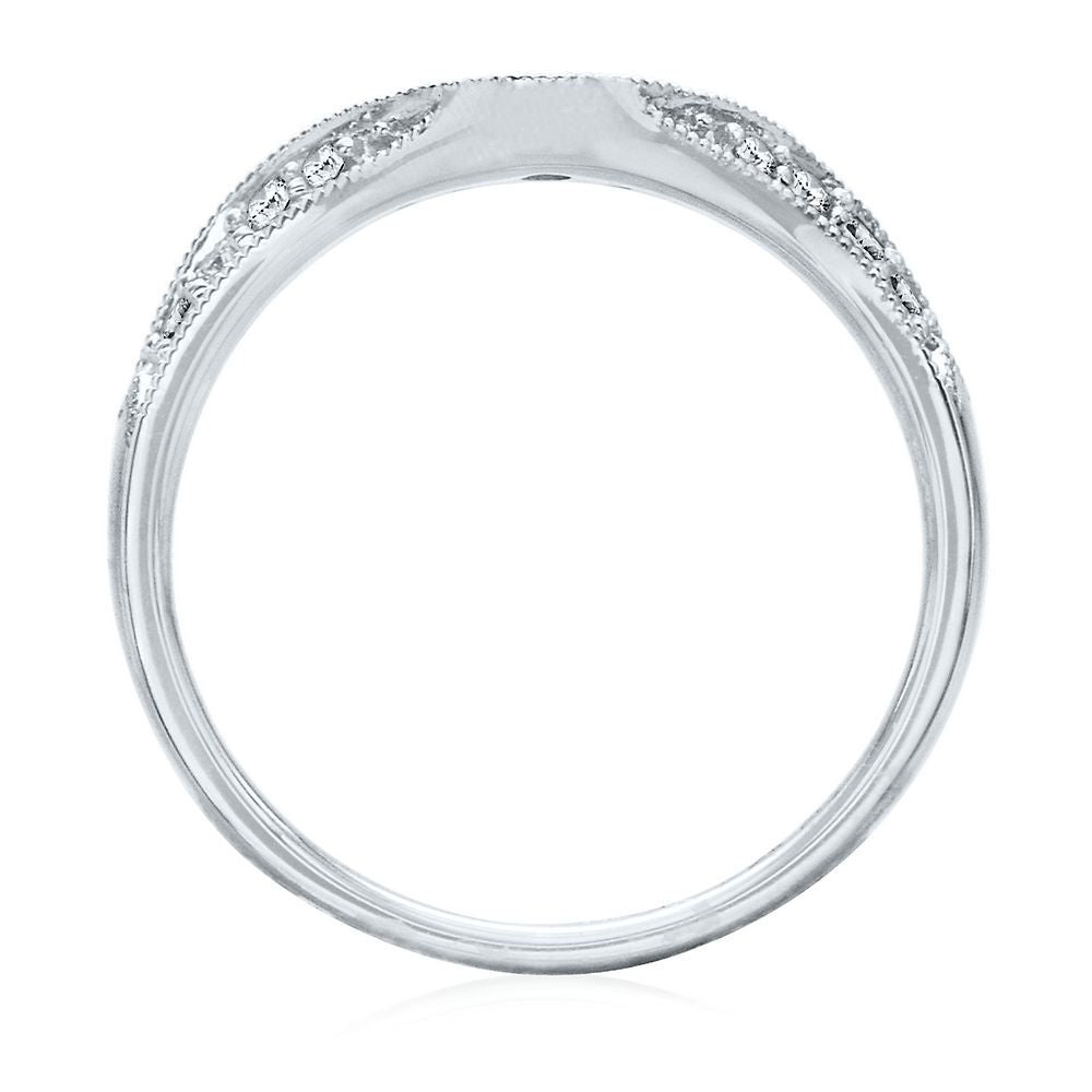 1/7 ct. tw. Diamond Contour Band in 14K White Gold