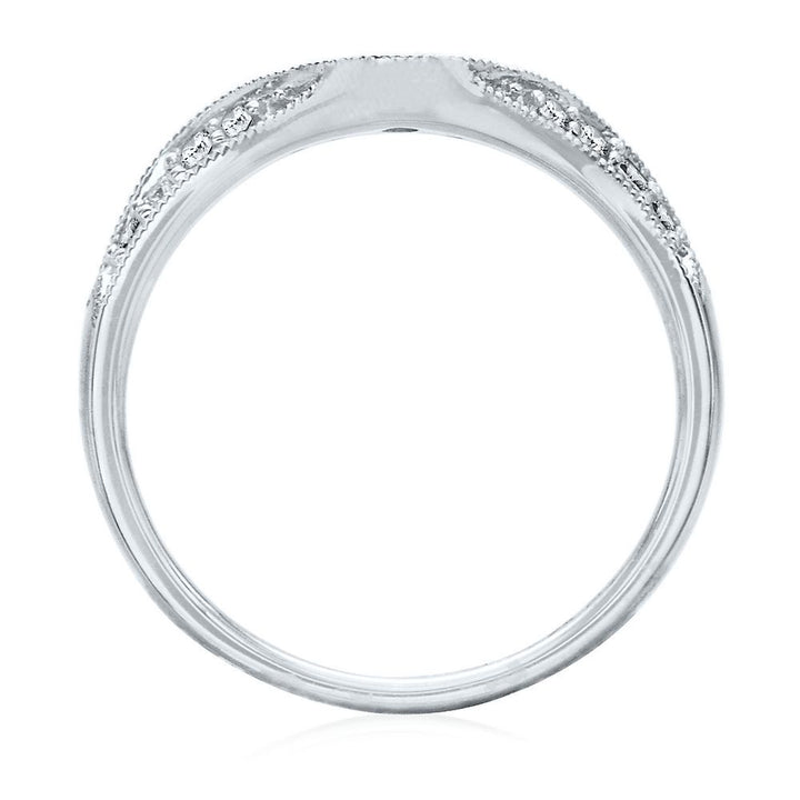 1/7 ct. tw. Diamond Contour Band in 14K White Gold