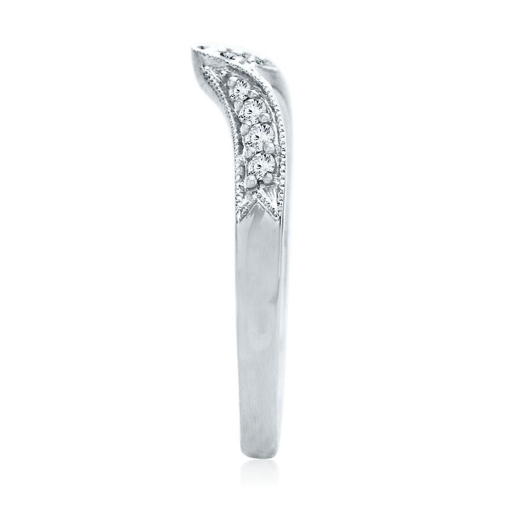 1/7 ct. tw. Diamond Contour Band in 14K White Gold