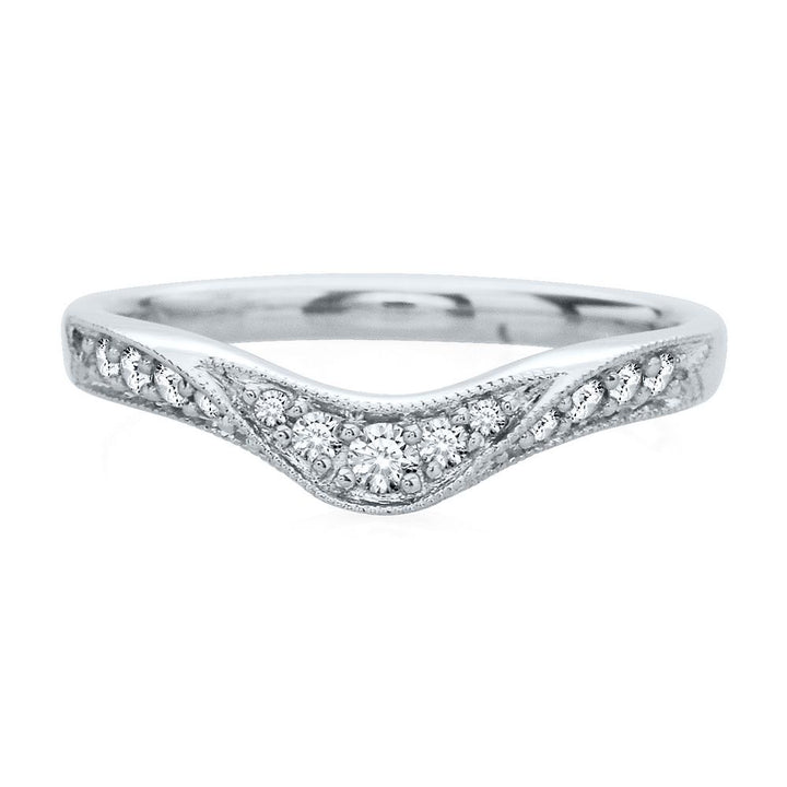 1/7 ct. tw. Diamond Contour Band in 14K White Gold