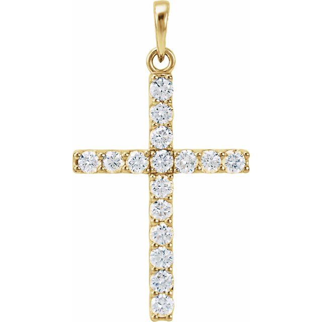 1.8Ct Lab-grown Diamond Pendant in 14K Yellow Gold