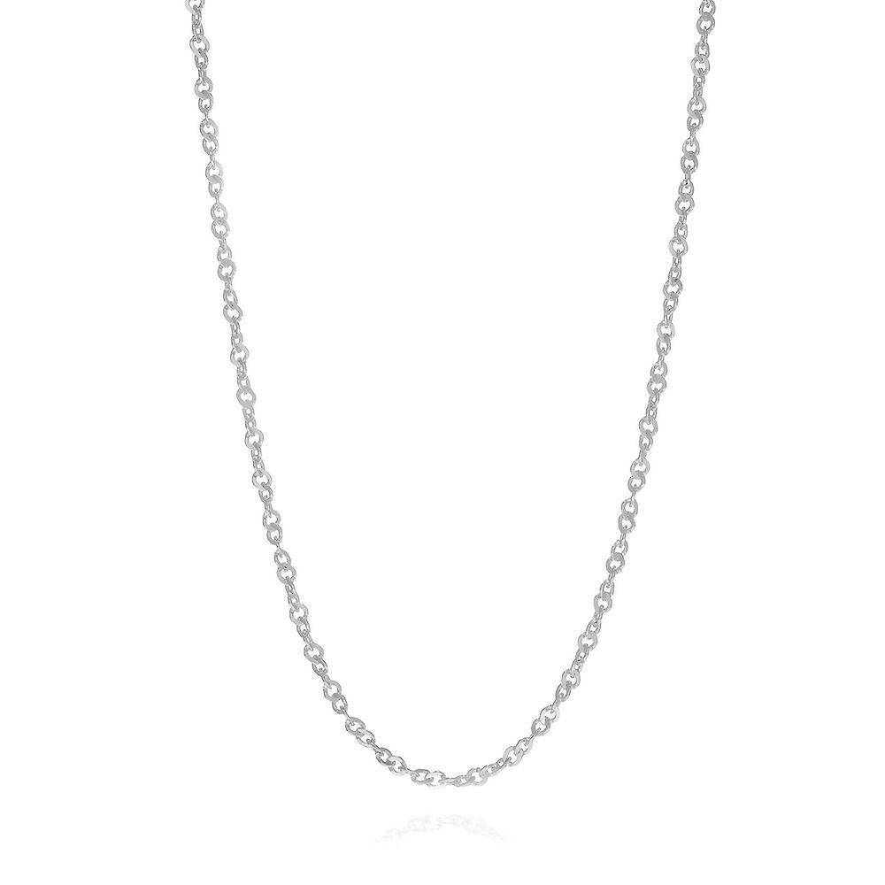 Adjustable Singapore Chain in 14K White Gold, 22"