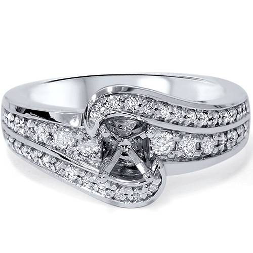 1/3ct Diamond Engagement Setting 14K White Gold