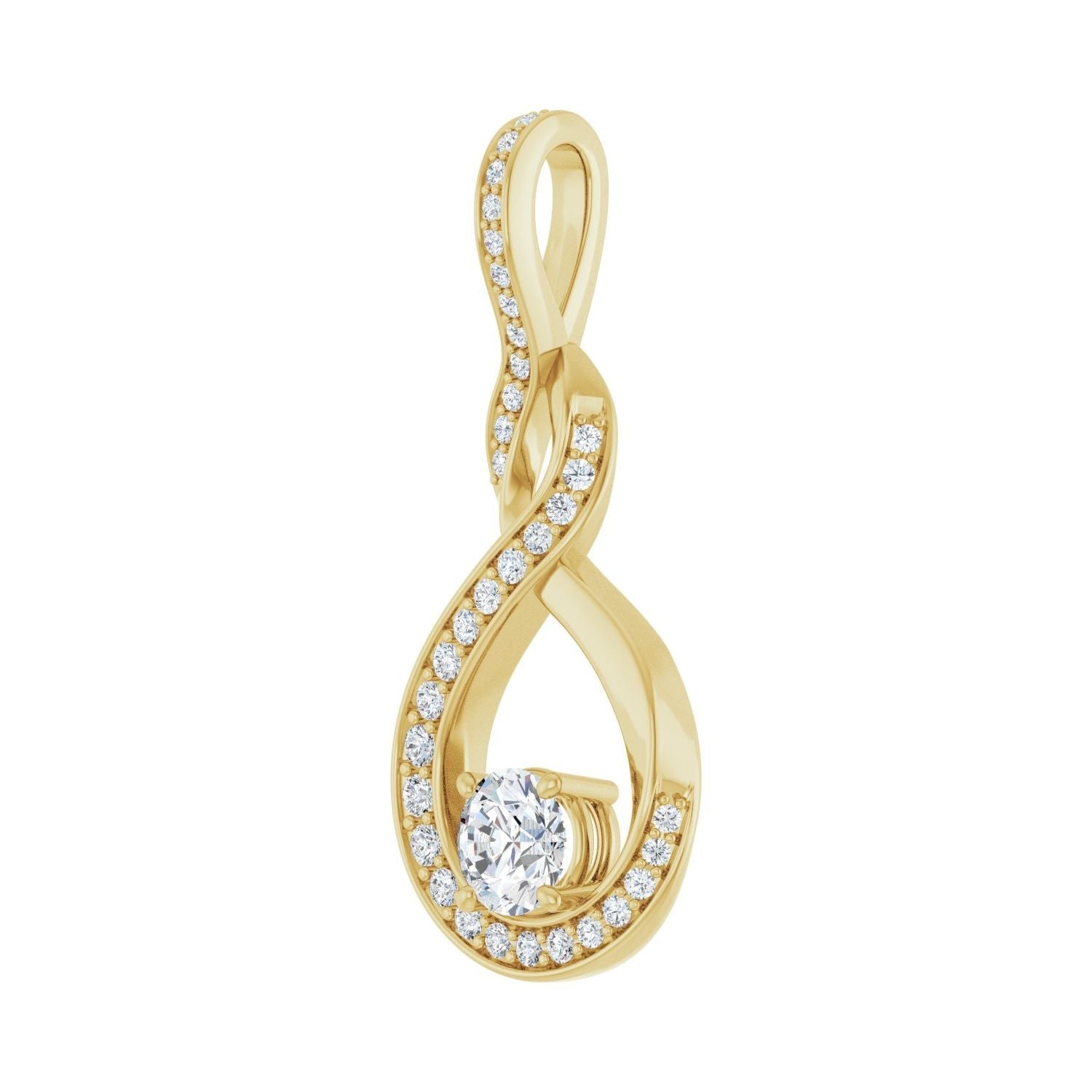 14k Gold 3/8ct Lab-grown Diamond Pendant