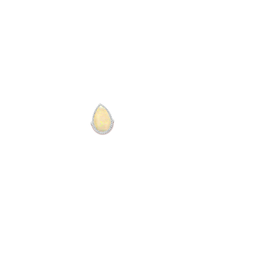 GIA Certified Pear Opal Cocktail Ring with Scrollwork
