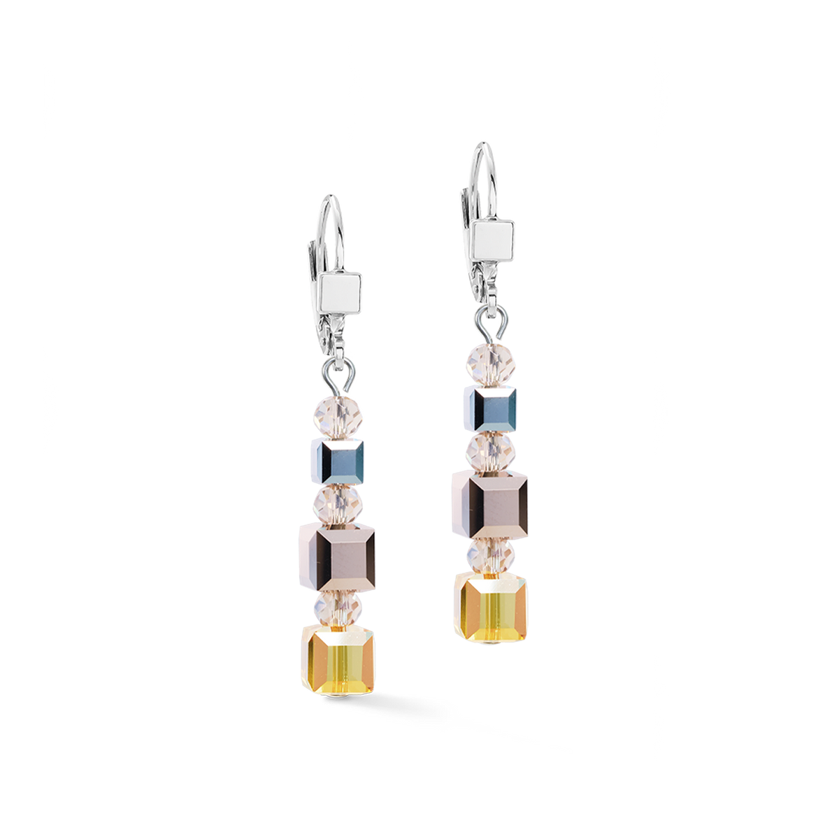GeoCUBE® Precious Nature Drop Earrings Tricolor Sand