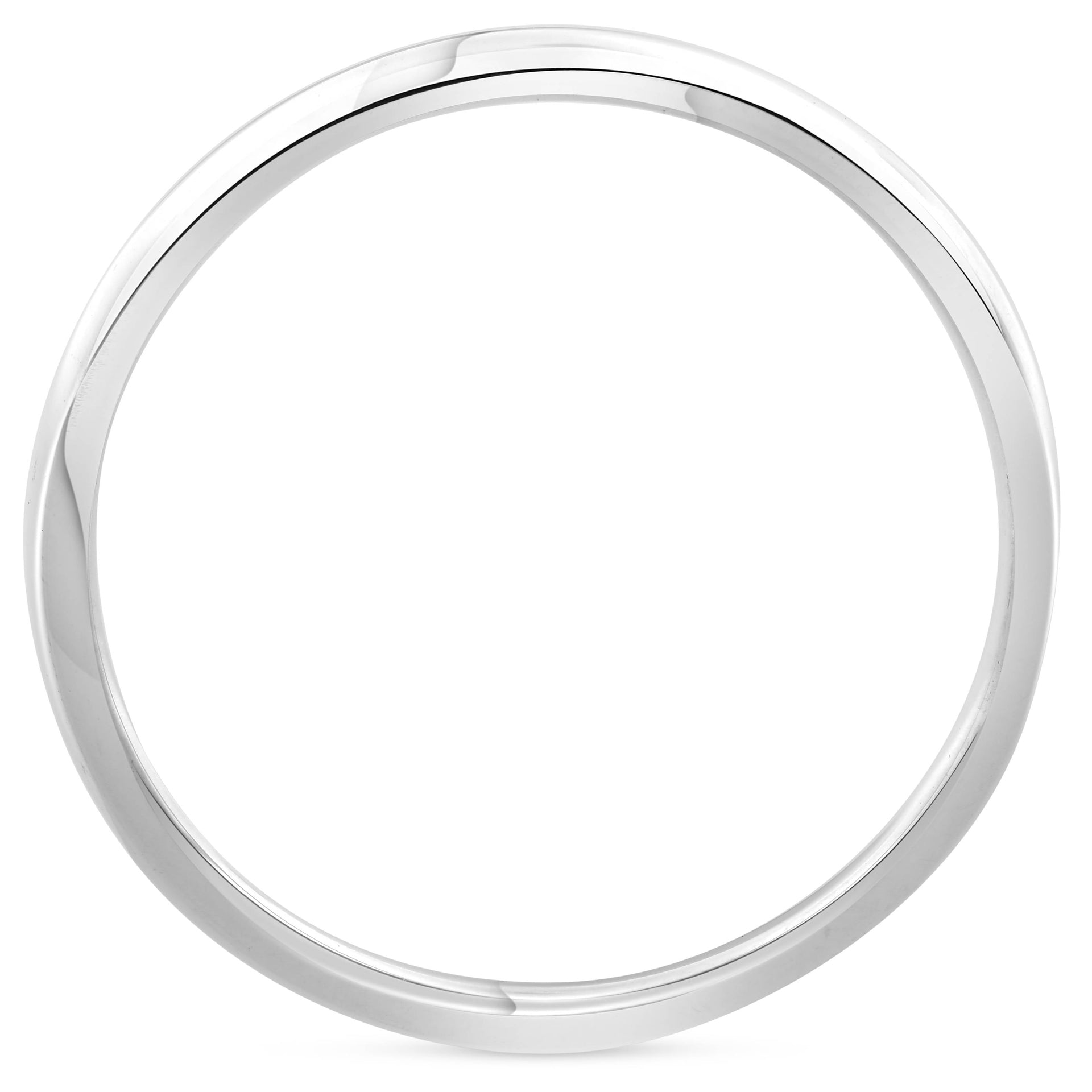 High Polished Wedding Band 950 Platinum Size Selectable