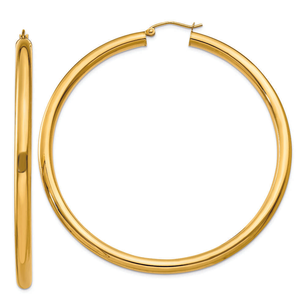 Polished Hoop Earrings in 14K Yellow Gold