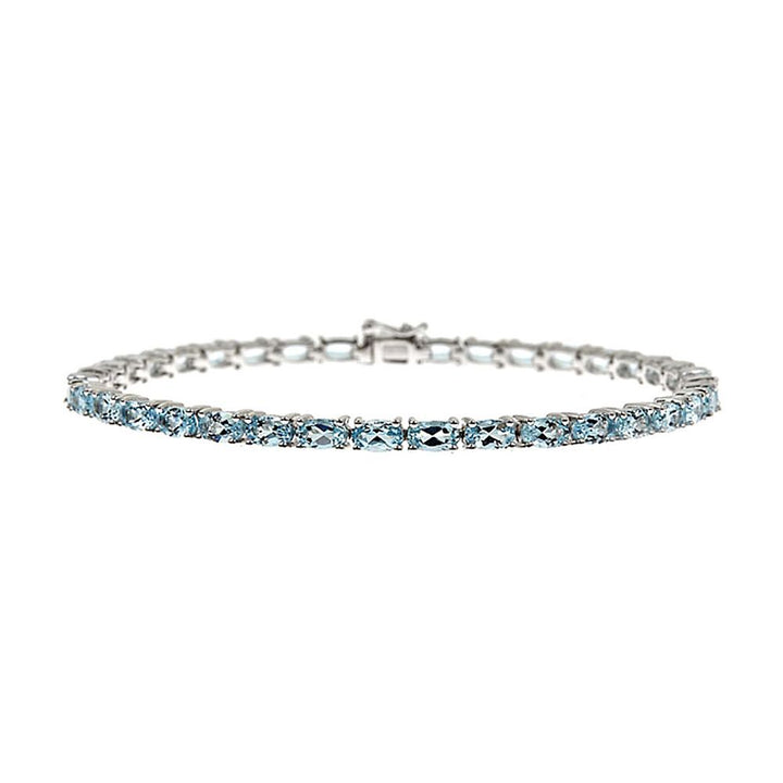 Aquamarine Bracelet in Sterling Silver