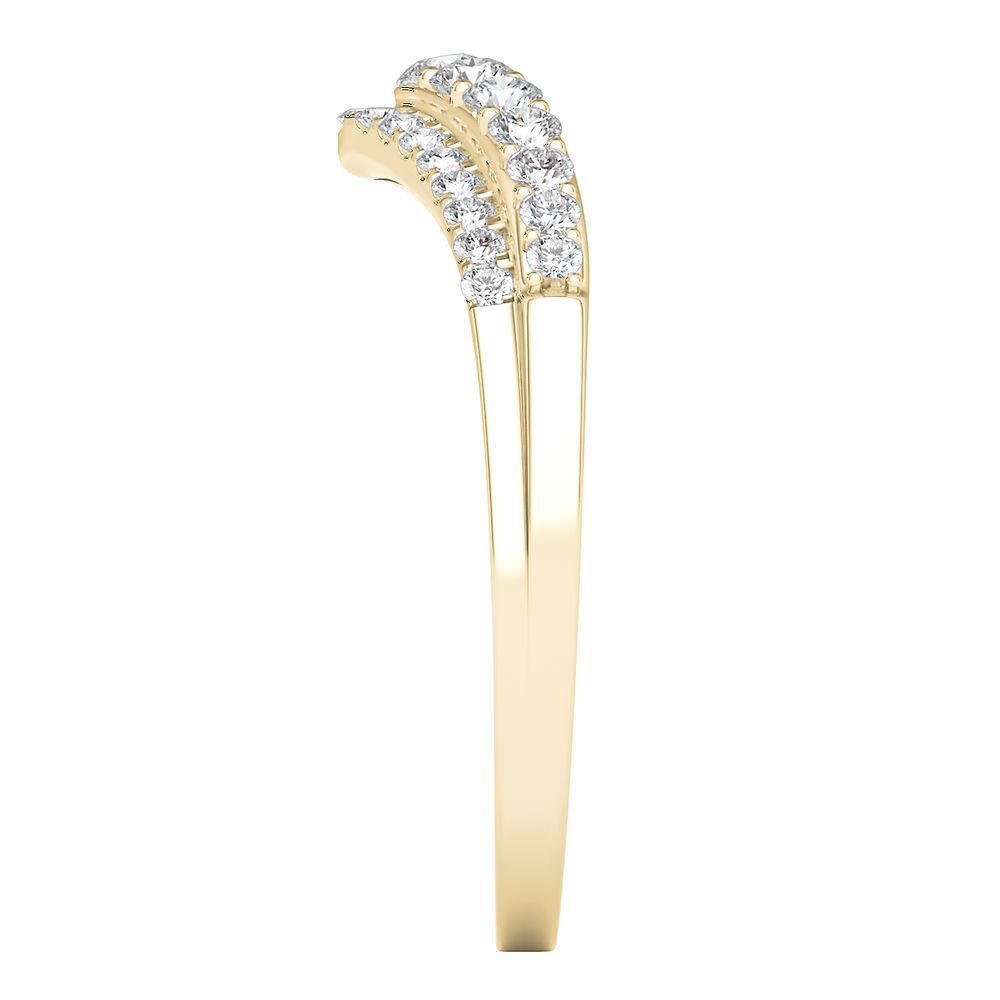 1/3 ct. tw. Diamond Chevron Ring in 10K Yellow Gold