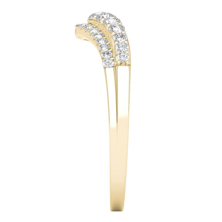1/3 ct. tw. Diamond Chevron Ring in 10K Yellow Gold