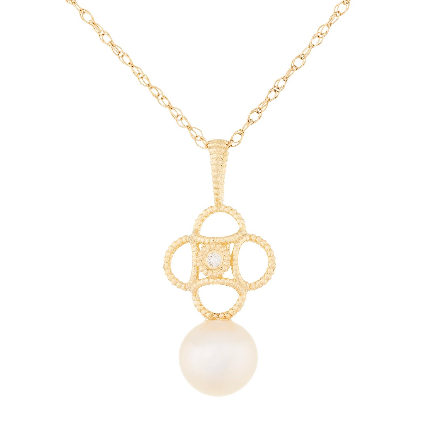 14k Yellow Gold Freshwater Pearl Pendant