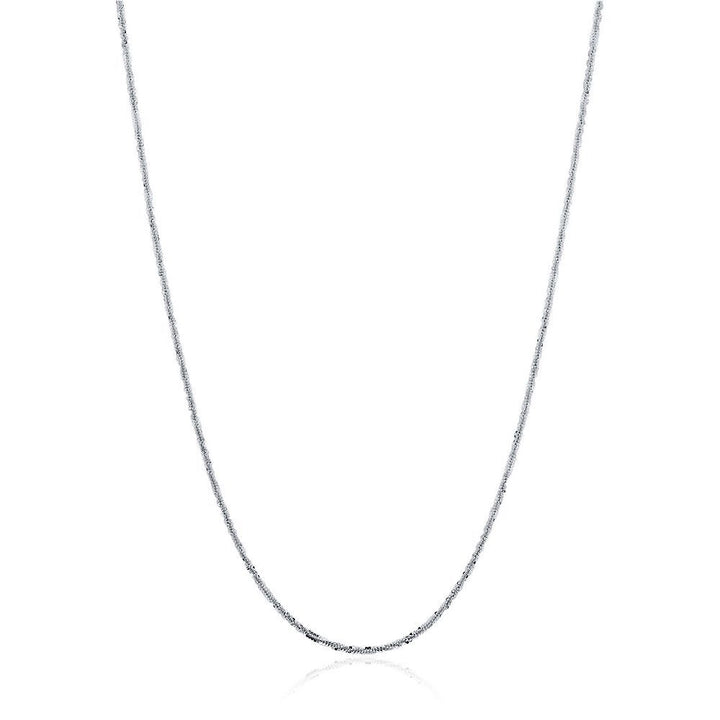 Criss Cross Chain in 14K White Gold, 22"